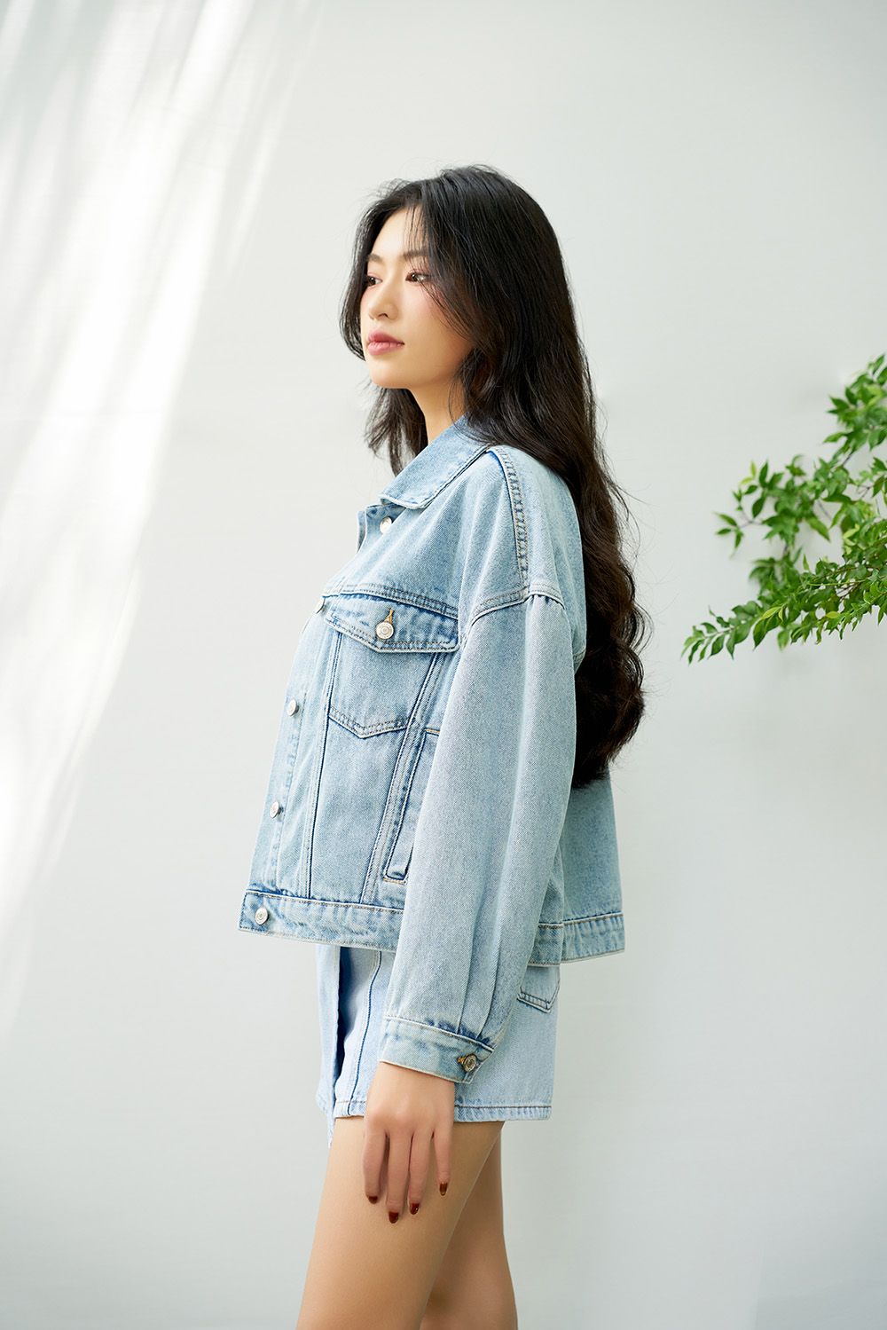  Áo Khoác Nữ DOTTIE Denim Lửng Dáng Rộng - T0727 