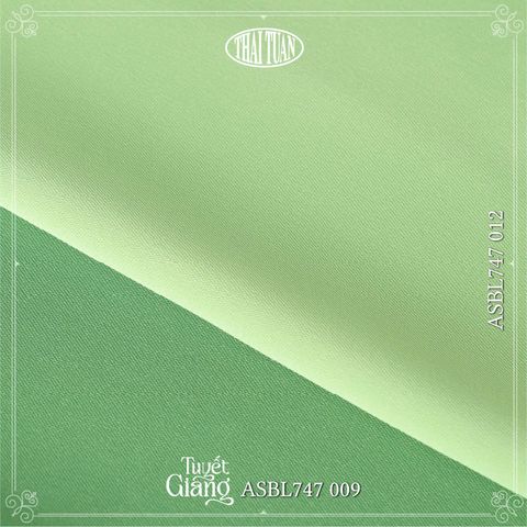 ASBL747009 Vải Lụa Tuyết Giang Màu Xanh Lá 1m2