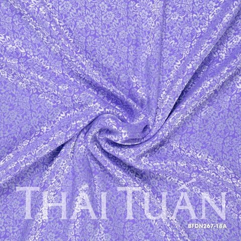 Vải Gấm Thượng Hải Màu Tím Khổ 1m15 x 2m5 BFDN26718A