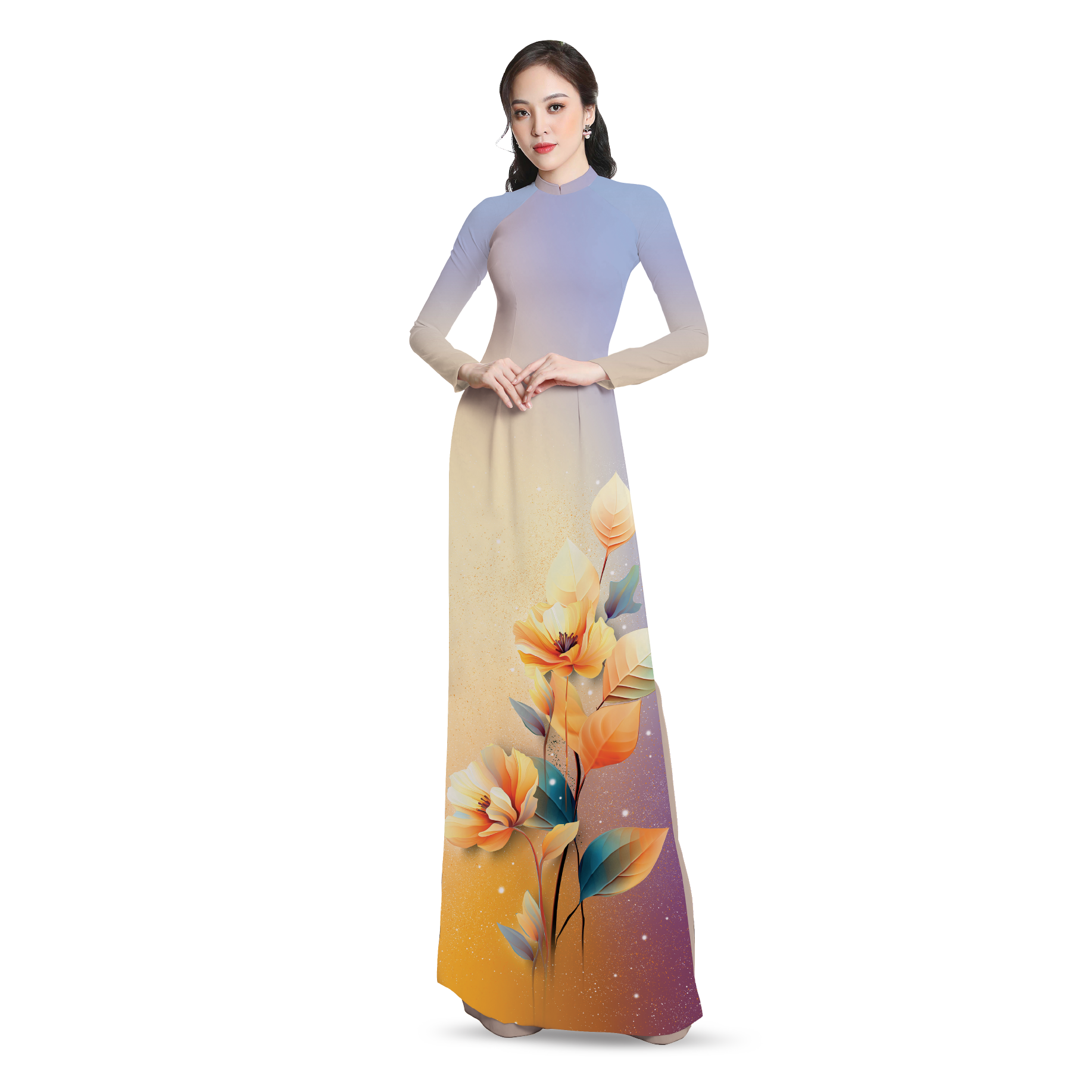 ASBR533202ID1 Vải Áo Dài Sắc Phương Nam Kháng Khuẩn Màu Vàng Nhạt 1m50 x 2m1