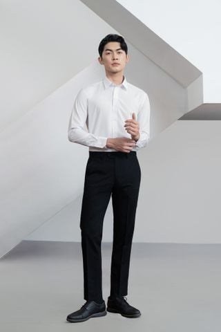 1C7895-501 Áo Sơ Mi Trắng Nam Tay Dài Dáng Regular Fit