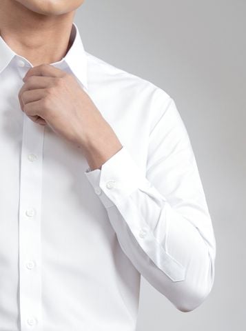 1C7895-501 Áo Sơ Mi Trắng Nam Tay Dài Dáng Regular Fit