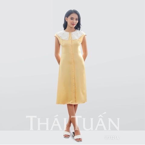 1F73D Đầm Ngủ Cổ Kiểu Phối Ren (Nhiều Màu)