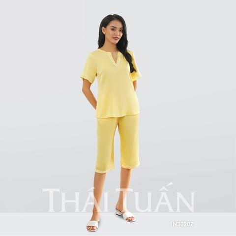 Đồ Bộ Lửng Trơn Màu Vàng 1N30S202