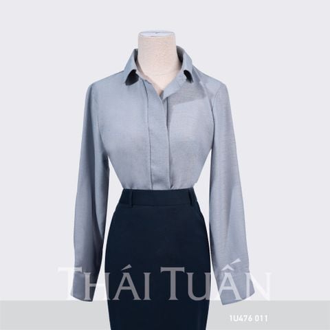 Áo Sơ Mi Nữ Cách Tân Màu Xám Ghi 1U476011
