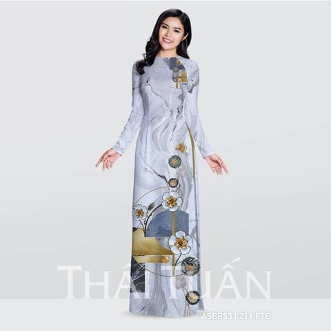 Vải Áo Dài In Họa Tiết Kháng Khuẩn Nhiều Màu Khổ 1m50 x 2m1 ASBR533ETE