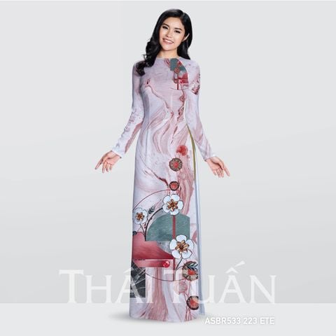 Vải Áo Dài In Họa Tiết Kháng Khuẩn Nhiều Màu Khổ 1m50 x 2m1 ASBR533ETE