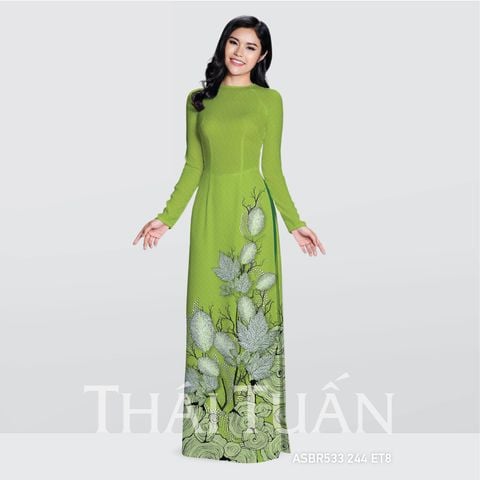 ASBR533ET8 Vải Áo Dài In Họa Tiết Kháng Khuẩn Nhiều Màu Khổ 1m50 x 2m1