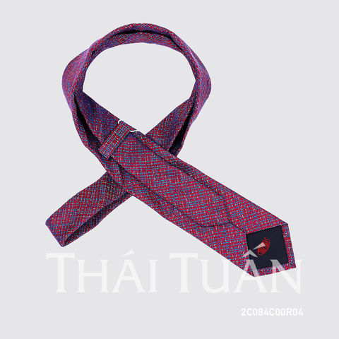 2C085C00R04 Cravat Họa Tiết Sọc Màu Đỏ