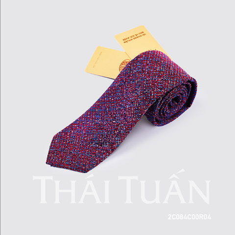 2C085C00R04 Cravat Họa Tiết Sọc Màu Đỏ