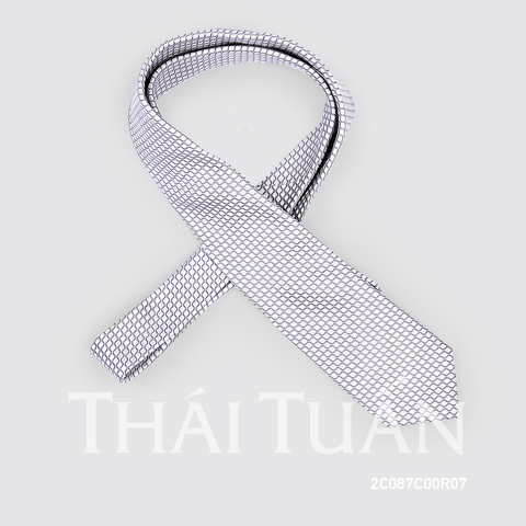 2C087C00R07 Cravat Họa Tiết Kẻ Ô Màu Xám Nhạt