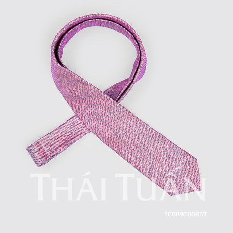 2C090C00R01 Cravat Hoa Văn Nhỏ Màu Đỏ