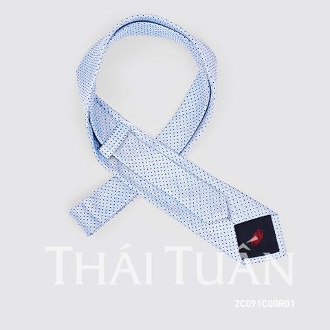 2C091C00R01 Cravat Họa Tiết Chấm Bi Màu Xanh