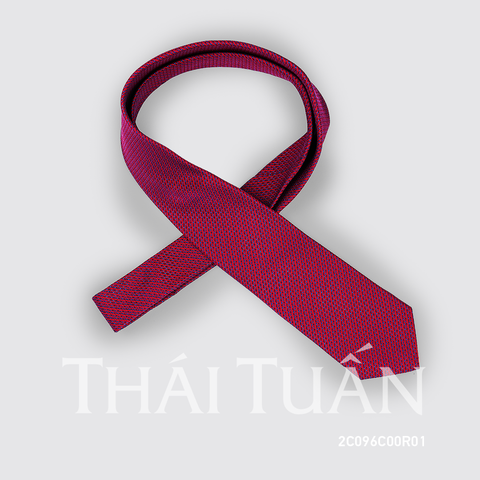 2C096C00R01 Cravat Họa Tiết Sọc Màu Đỏ