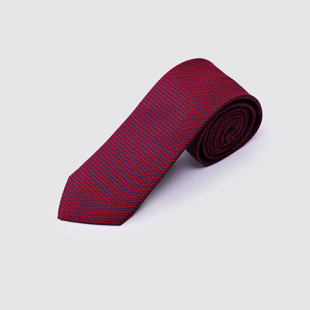 2C096C00R01 Cravat Họa Tiết Sọc Màu Đỏ
