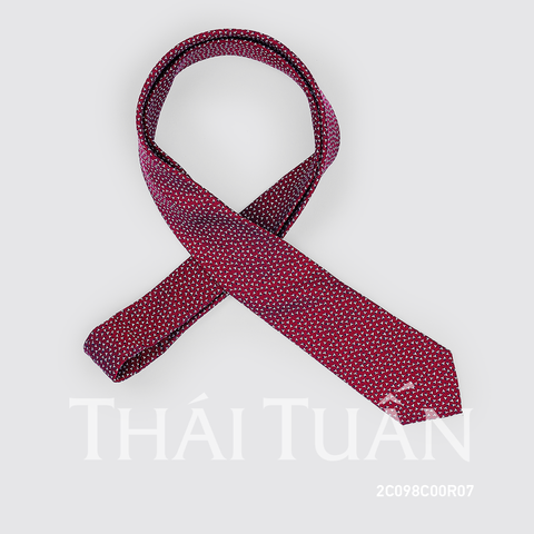 2C098C00R07 Cravat Hoa Văn Nhí Màu Đỏ