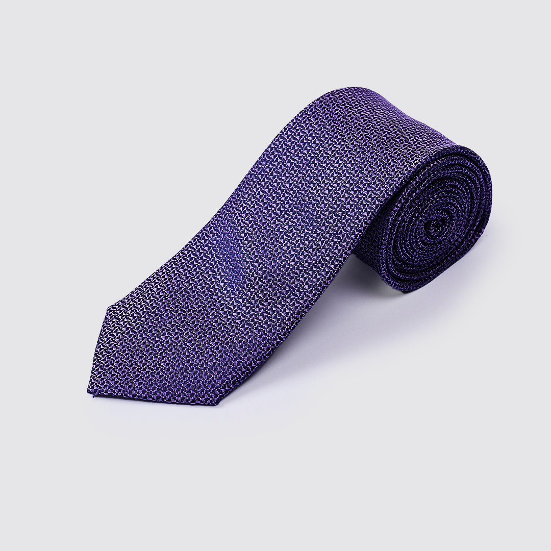 2C112C00R07 | Cravat Tơ Tằm Cao Cấp Hoa Văn Nhỏ Màu Tím