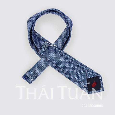 2C120C00R06 Cravat Hoa Văn Nhí Màu Xanh