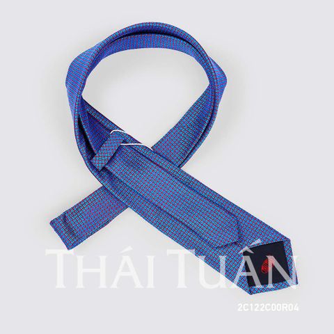 2C122C00R04 Cravat Họa Tiết Kẻ Ô Màu Tím Đỏ