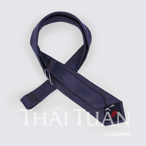 2C123C00R08 Cravat Họa Tiết Chấm Bi Màu Xanh
