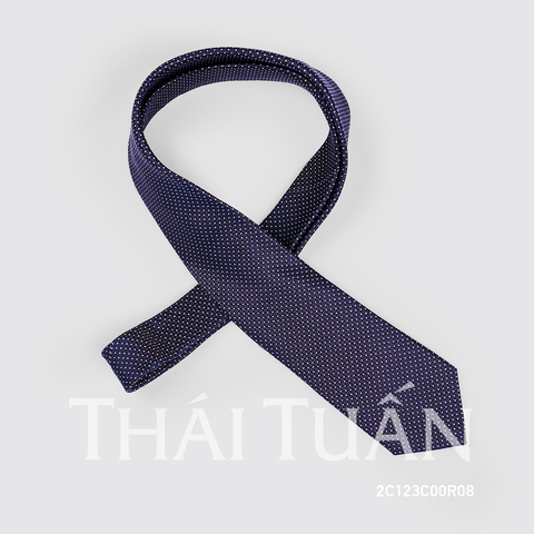 2C123C00R08 Cravat Họa Tiết Chấm Bi Màu Xanh