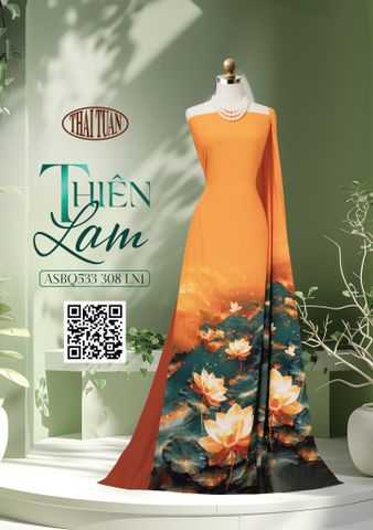 ASBR533308LN1 Vải Áo Dài Sắc Phương Nam Thiên Lam Kháng Khuẩn Khổ 1m50 x 2m1