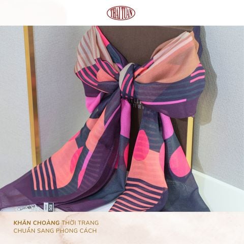 2S36BCB4R Khăn Voan  Chữ Nhật Lụa Moro dài Thái Tuấn (60 x 180 cm)