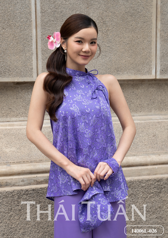 Set Áo Yếm Hoa May Sẵn Màu Tím 14006L026