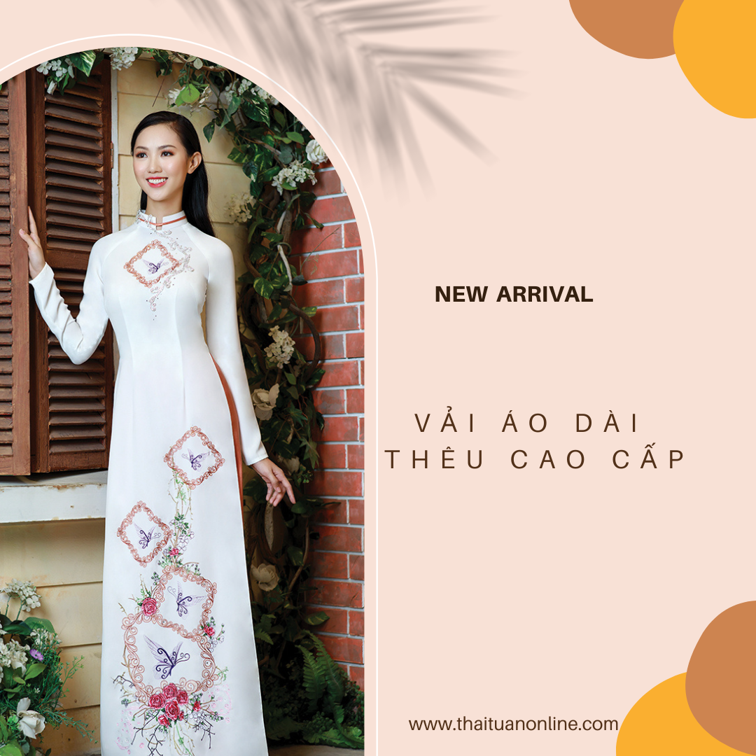 ASB63576Q1 Vải Áo Dài Thêu Cao Cấp Khổ 1m50 x Dài 2m3