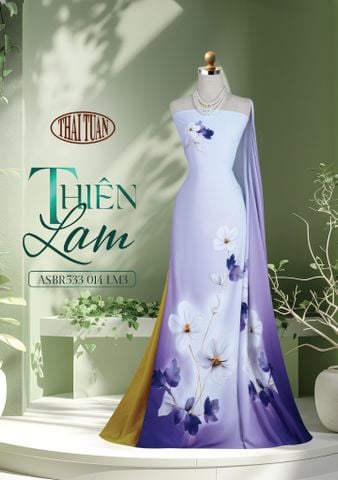 ASBR533014LM3 Vải Áo Dài Sắc Phương Nam Thiên Lam Kháng Khuẩn Khổ 1m50 x 2m1