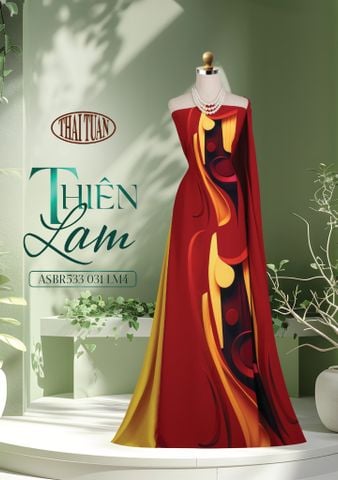 ASBR533031LM4 Vải Áo Dài Sắc Phương Nam Thiên Lam Kháng Khuẩn Khổ 1m50 x 2m1