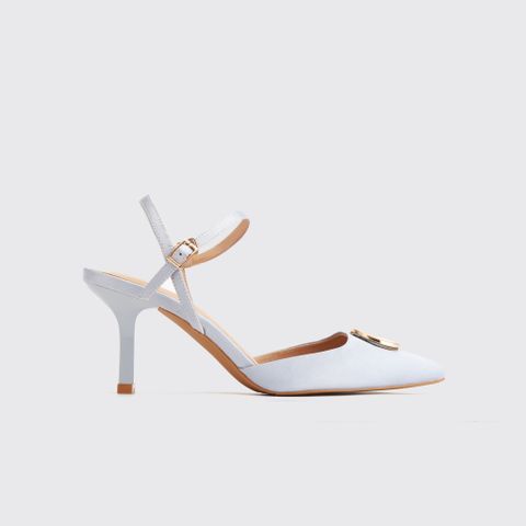 MNS0015SLV Giày Sandal Mũi Vuông Quai Hậu Màu Bạc