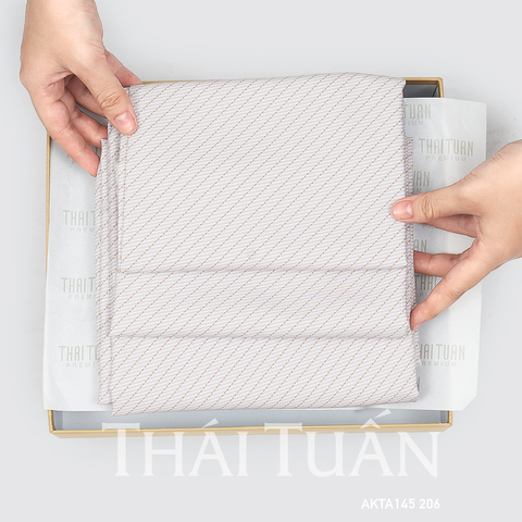 AKTA145206 Vải Áo Sơ Mi Kẻ Sọc Màu Sáng Khổ 1m50 Dài 5m5