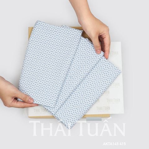 AKTA145415 Vải Áo Sơ Mi Kẻ Sọc Caro Xanh Khổ 1m50 Dài 1m6