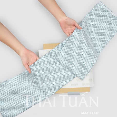 AKTA145457 Vải Áo Sơ Mi Kẻ Sọc Caro Xanh Ngọc