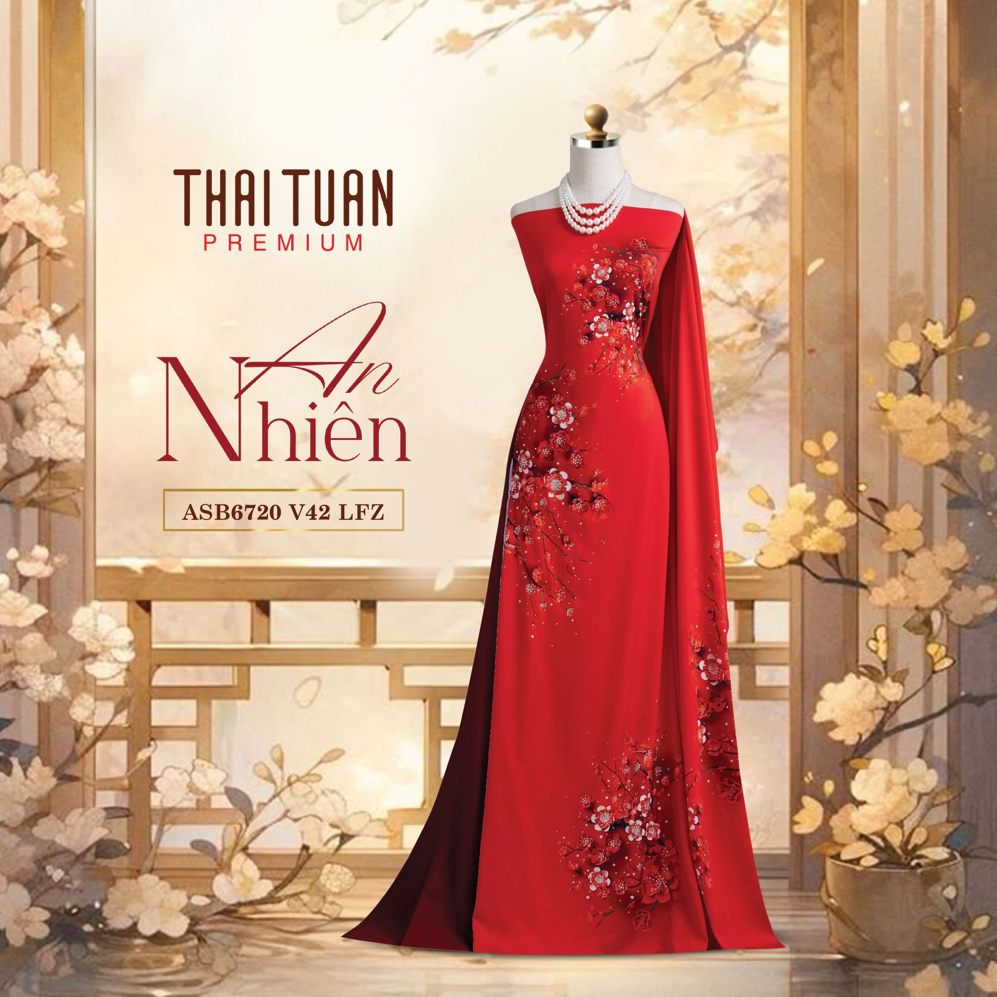 ASB6720V42LFZ Vải Áo Dài Satin Hương Thơm Kháng Khuẩn Khổ 1m50 x Dài 2m3