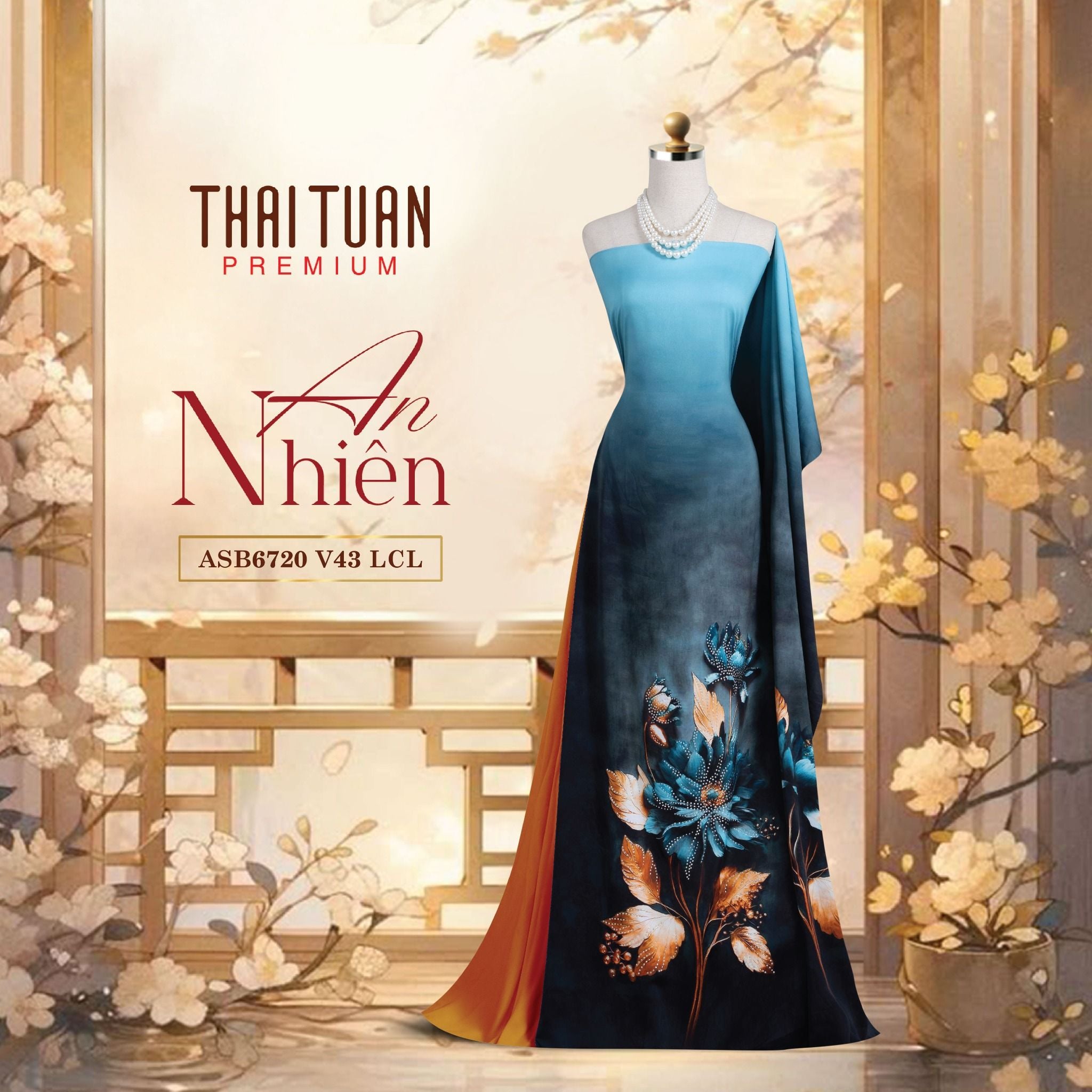 ASB6720V43LCL Vải Áo Dài Satin Hương Thơm Kháng Khuẩn Khổ 1m50 x Dài 2m3