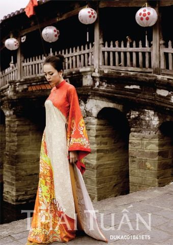 DUKA001041ET5 Vải Áo Dài Tuổi Tý Kim Tuyến Kháng Khuẩn Khổ 1m50 x Dài 2m3