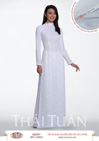 DQEN001101 Vải Áo Dài Nữ Sinh Lencii Trắng Sữa Khổ 1m15 x Dài 2m2