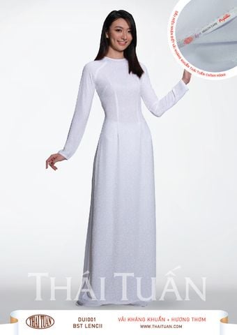 DUIN001 Vải Áo Dài Nữ Sinh Lencii Trắng Khổ Nhỏ