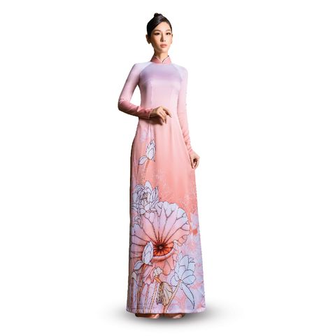 APTA132223DPH Vải Áo Dài Satin Premium Họa Tiết Hoa Lá Kháng Khuẩn Khổ 1m50 x Dài 2m3