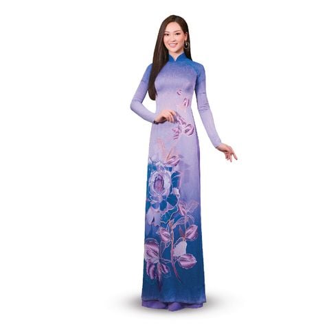 APTA132230DNT Vải Áo Dài Satin Premium Họa Tiết Hoa Lá Kháng Khuẩn Khổ 1m50 x Dài 2m3