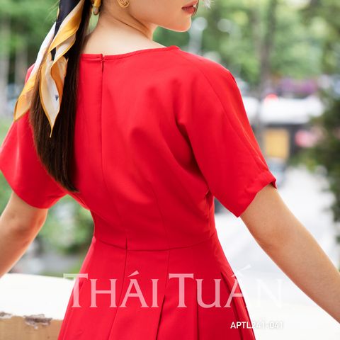 APTL241041 Vải Crepe Nhung Màu Đỏ Khổ 1m50