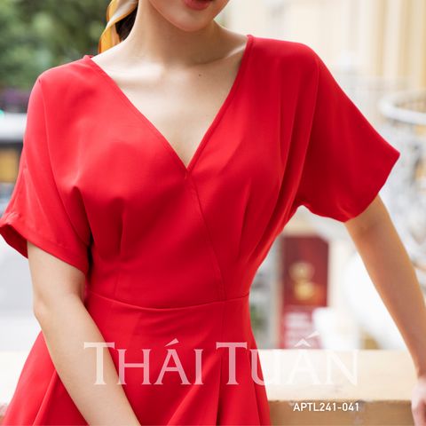 APTL241041 Vải Crepe Nhung Màu Đỏ Khổ 1m50