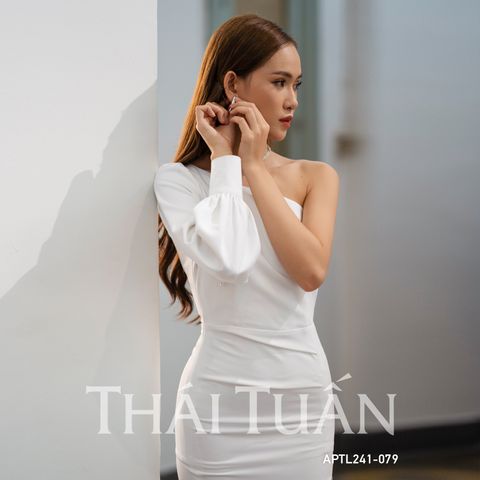 APTL241079 Vải Crepe Nhung Màu Trắng Khổ 1m50