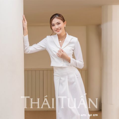 APTL241079 Vải Crepe Nhung Màu Trắng Khổ 1m50