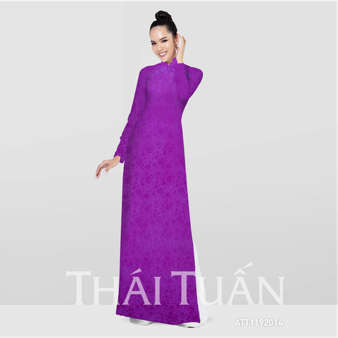 ATT1192014 Vải Tơ Tằm Dệt Họa Tiết Màu Tím Khổ 1m15 Dài 1m1