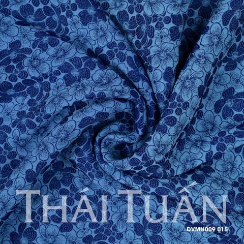 Vải Gấm Lam Ngọc Co Giãn Màu Xannh Khổ 1m15 x 2m5 DVMN009015