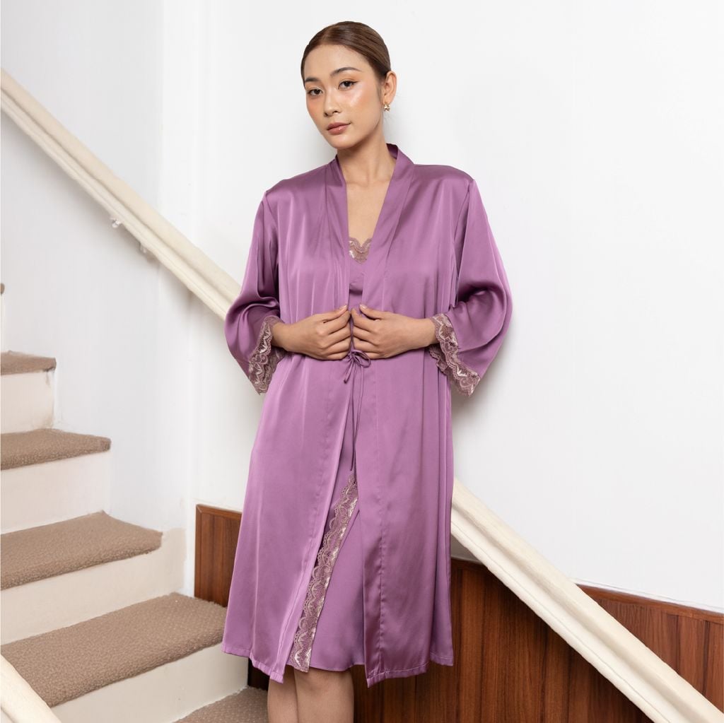 Set Đầm Ngủ Nữ Viền Ren 1A007621