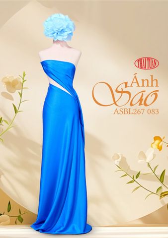 ASBL267083 Vải Lụa Ánh Sao Trơn Xanh